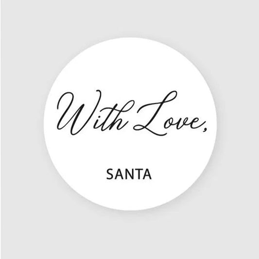 Cadeaustickers | With Love, Santa | 10x