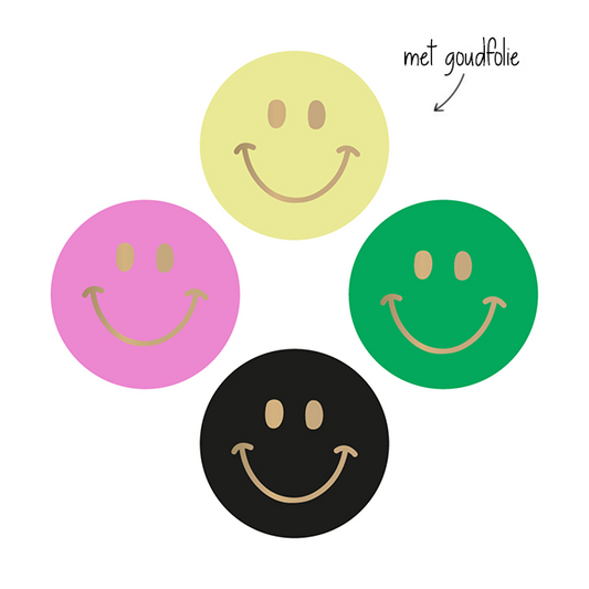 Cadeaustickers | Mini smiley | 10x