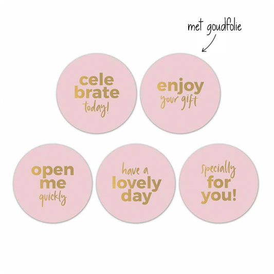 Cadeaustickers | Celebrate Pink | 10x