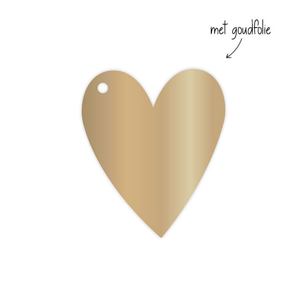 Cadeaulabels | Golden Heart | 2x