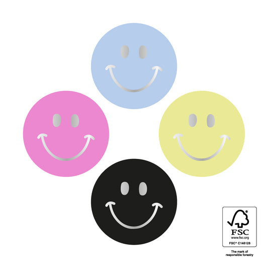 Cadeaustickers | Mini smiley | 10x