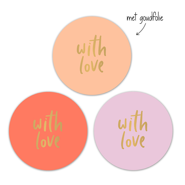 Cadeaustickers | With Love Neon | 10x